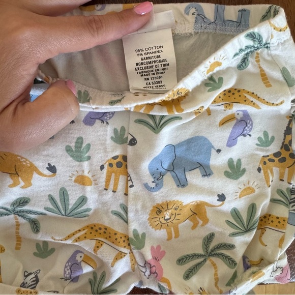 Minibamba Baby Girl Pink Giraffe Safari Tank Top and Ruffled Shorts Size 9M - Picture 5 of 5